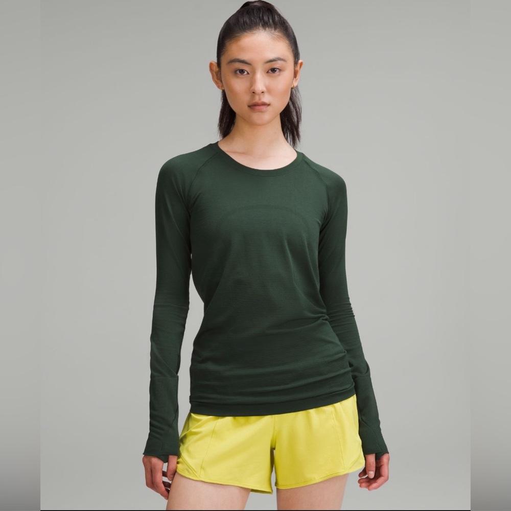Lululemon dark green swiftly tech longsleeve